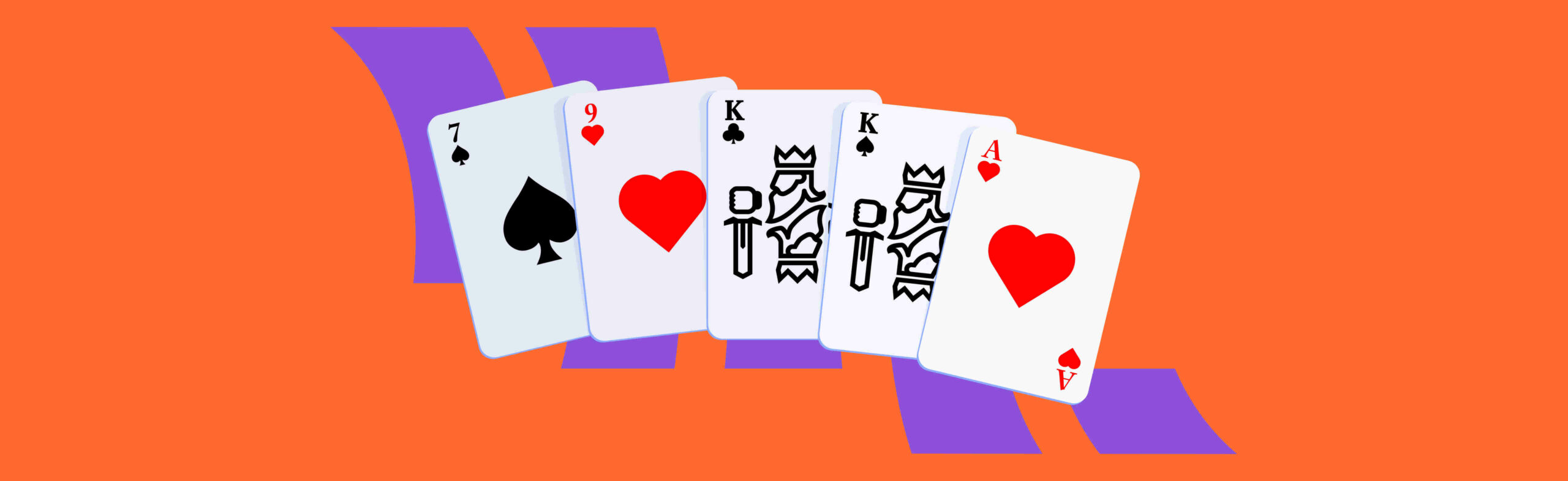 caribbean stud poker hand of cards with cloudbet logo in the background