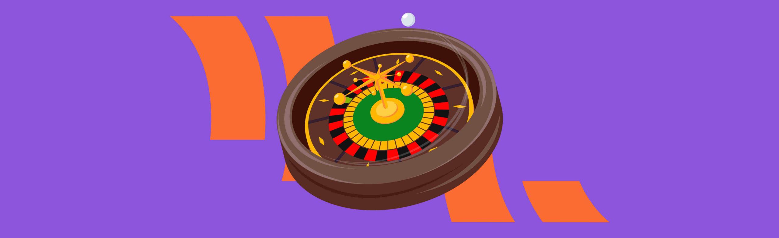 roulette wheel with dynamic orange cloudbet logo in the background