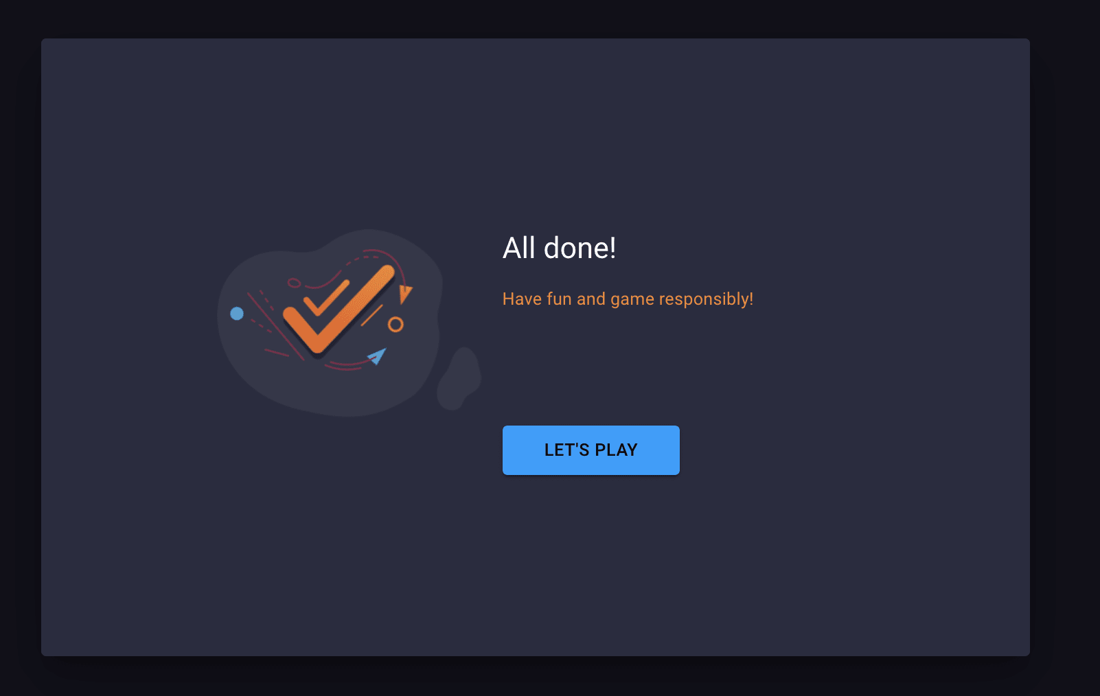 Cloudbet Onboarding Completed